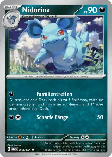 Nidorina 030/165 – Pokémon 151 Karte