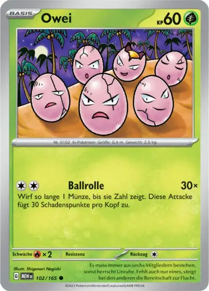 Owei 102/165 – Pokémon 151 Karte