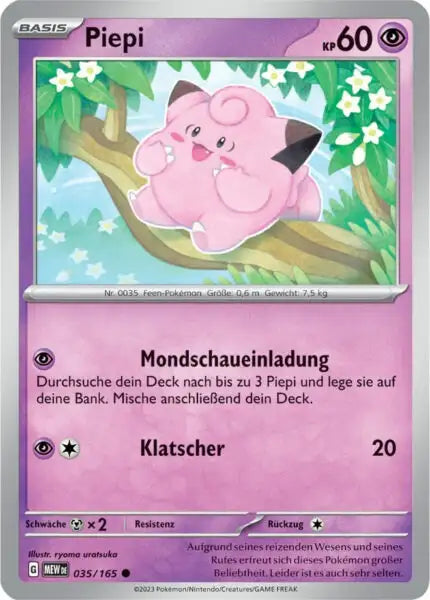 Piepi 035/165 – Pokémon 151 Karte