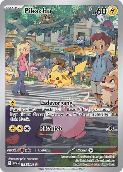 Pikachu 173/165 – Pokémon 151 Karte