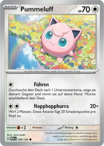Pummeluff 039/165 – Pokémon 151 Karte
