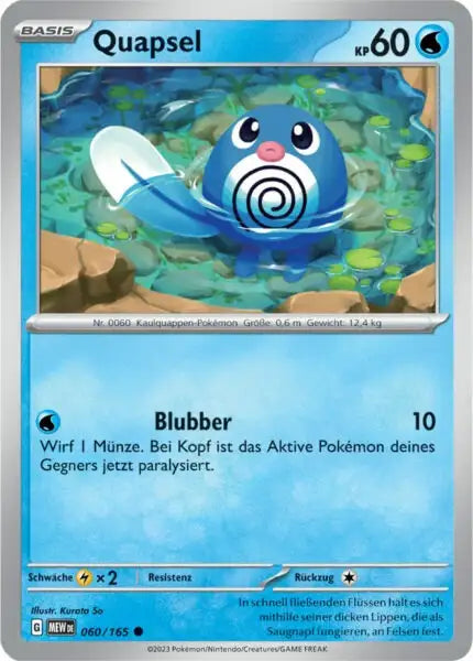 Quapsel 060/165 – Pokémon 151 Karte