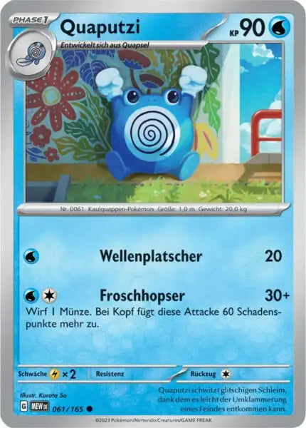 Quaputzi 061/165 – Pokémon 151 Karte