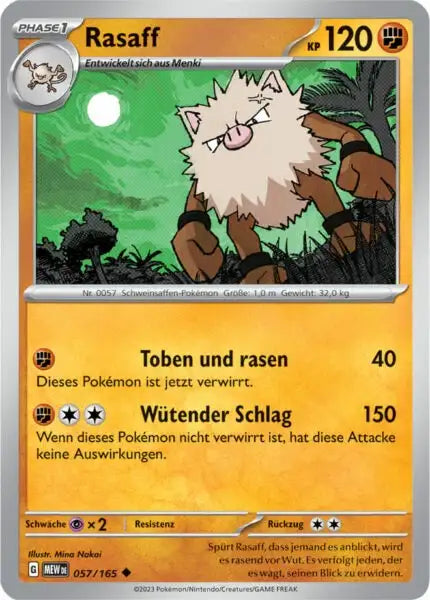 Rasaff 057/165 – Pokémon 151 Karte