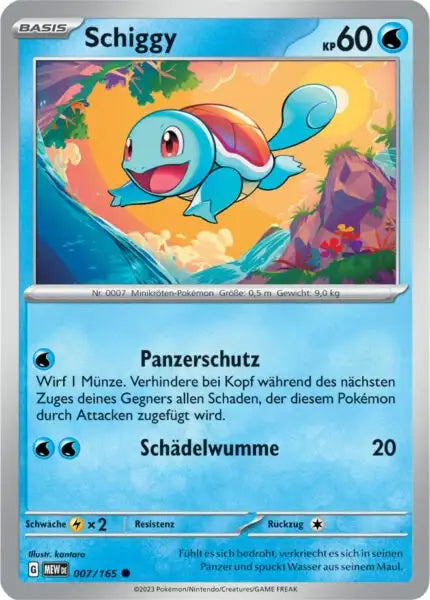Schiggy 007/165 – Pokémon 151 Karte