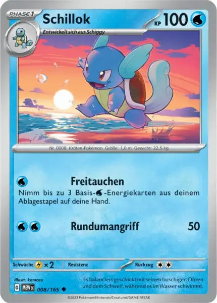 Schillok 008/165 – Pokémon 151 Karte