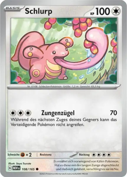 Schlurp 108/165 – Pokémon 151 Karte