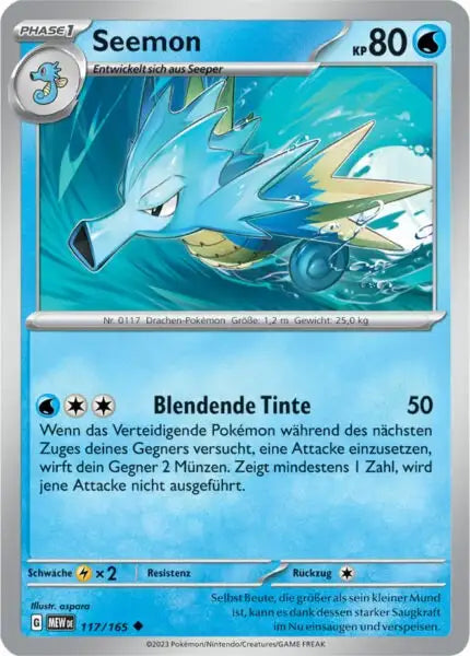 Seemon 117/165 – Pokémon 151 Karte