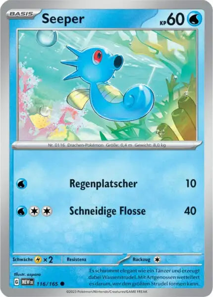 Seeper 116/165 – Pokémon 151 Karte