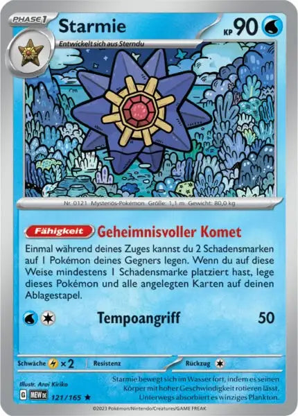Starmie 121/165 – Pokémon 151 Karte