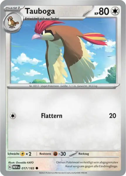 Tauboga 017/165 – Pokémon 151 Karte