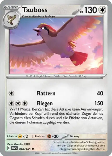 Tauboss 018/165 – Pokémon 151 Karte