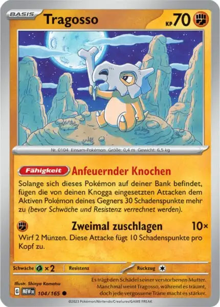 Tragosso 104/165 – Pokémon 151 Karte