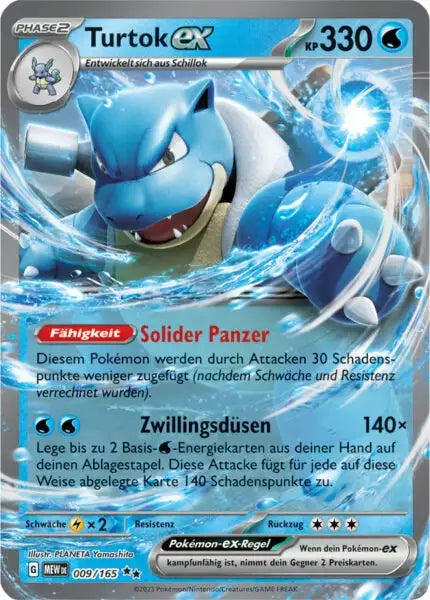 Turtok ex 009/165 – Pokémon 151 Karte
