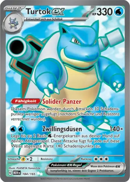 Turtok ex 184/165 – Pokémon 151 Karte