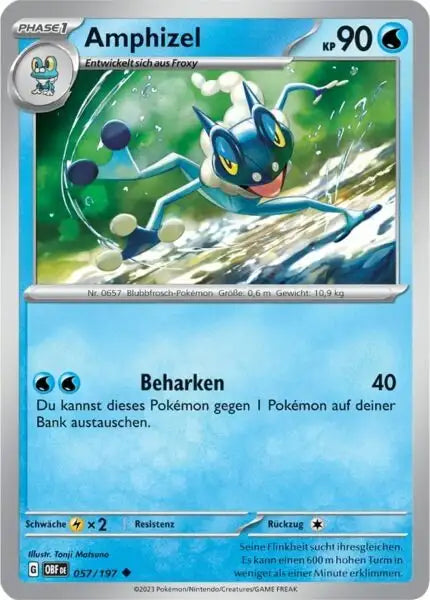 Amphizel 057/197 – Pokémon Obsidianflammen Karte