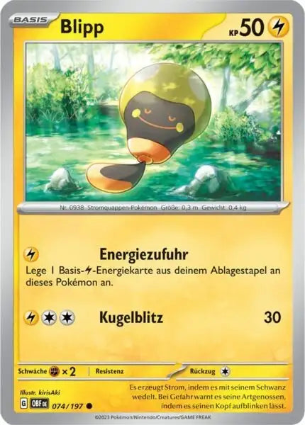 Blipp 074/197 – Pokémon Obsidianflammen Karte