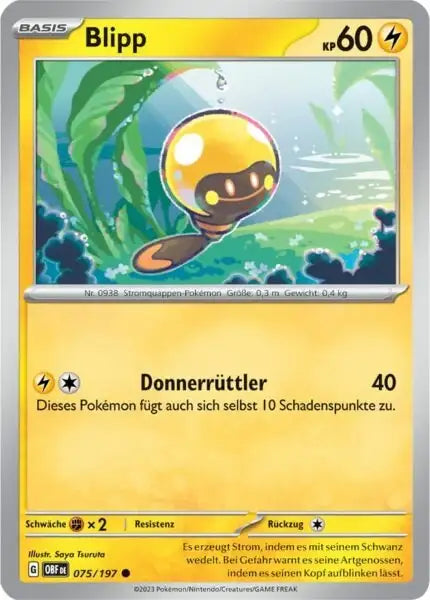 Blipp 075/197 – Pokémon Obsidianflammen Karte