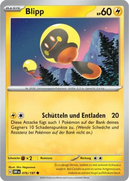 Blipp 076/197 – Pokémon Obsidianflammen Karte