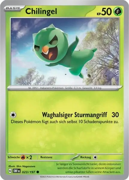 Chilingel 023/197 – Pokémon Obsidianflammen Karte
