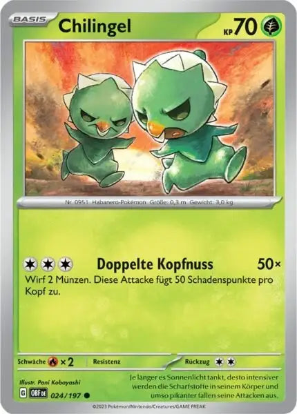 Chilingel 024/197 – Pokémon Obsidianflammen Karte