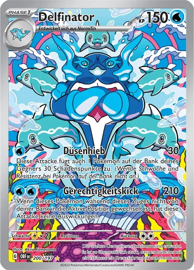 Delfinator 200/197 – Pokémon Obsidianflammen Karte