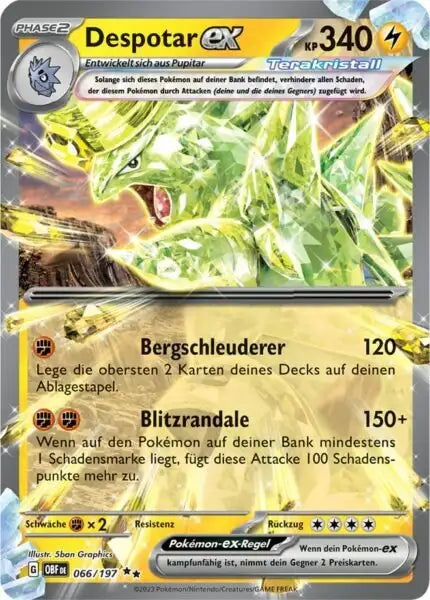 Despotar ex 066/197 – Pokémon Obsidianflammen Karte
