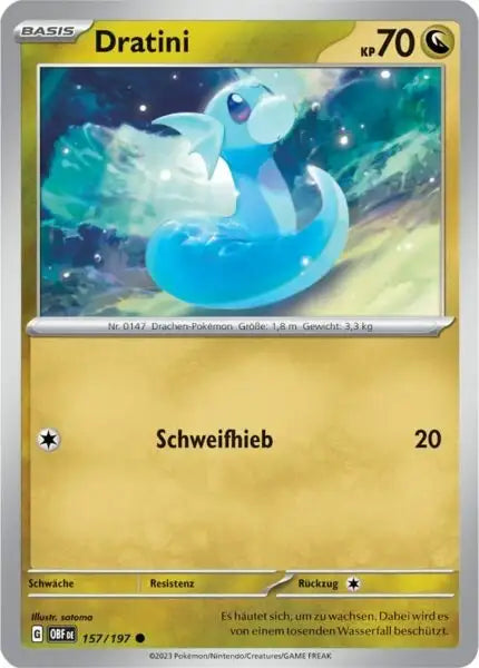 Dratini 157/197 – Pokémon Obsidianflammen Karte