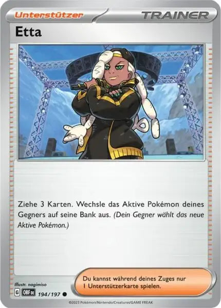 Etta 194/197 – Pokémon Obsidianflammen Karte