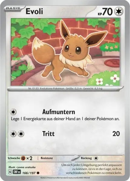 Evoli 166/197 – Pokémon Obsidianflammen Karte