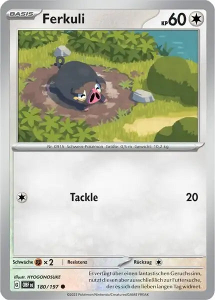 Ferkuli 180/197 – Pokémon Obsidianflammen Karte