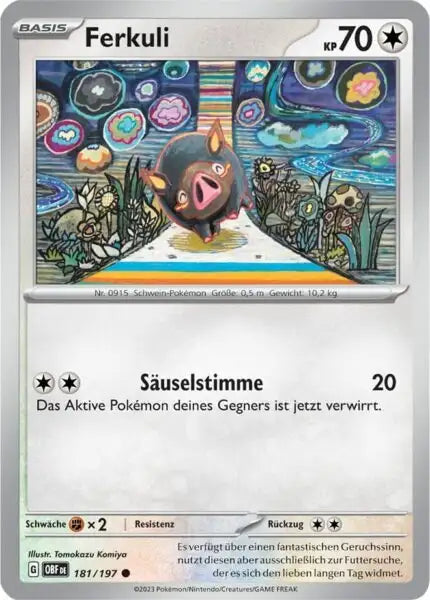 Ferkuli 181/197 – Pokémon Obsidianflammen Karte