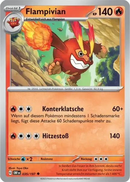 Flamivian 035/197 – Pokémon Obsidianflammen Karte