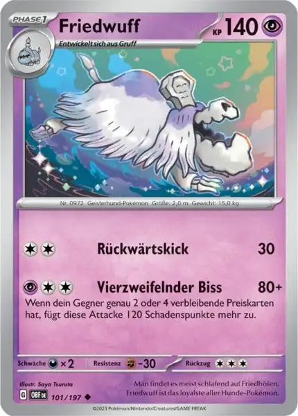 Friedwuff 101/197 – Pokémon Obsidianflammen Karte