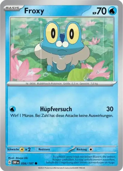 Froxy 056/197 – Pokémon Obsidianflammen Karte