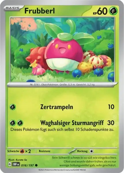 Frubberl 016/197 – Pokémon Obsidianflammen Karte