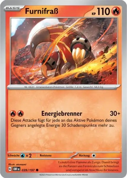 Furnifrass 039/197 – Pokémon Obsidianflammen Karte