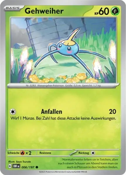 Gehweiher 006/197 – Pokémon Obsidianflammen Karte