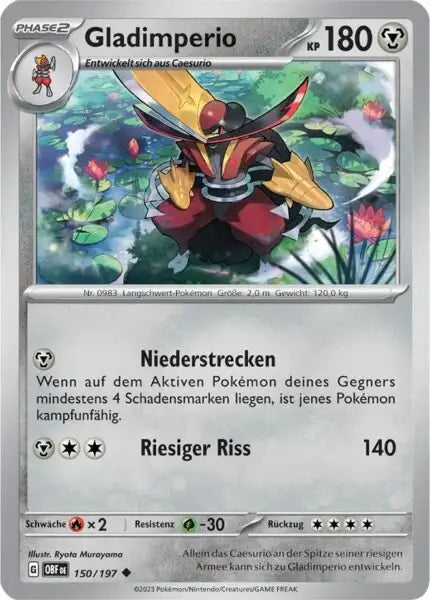 Gladimperio 150/197 – Pokémon Obsidianflammen Karte
