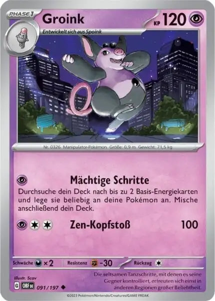 Groink 091/197 – Pokémon Obsidianflammen Karte