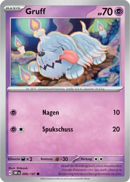 Gruff 099/197 – Pokémon Obsidianflammen Karte