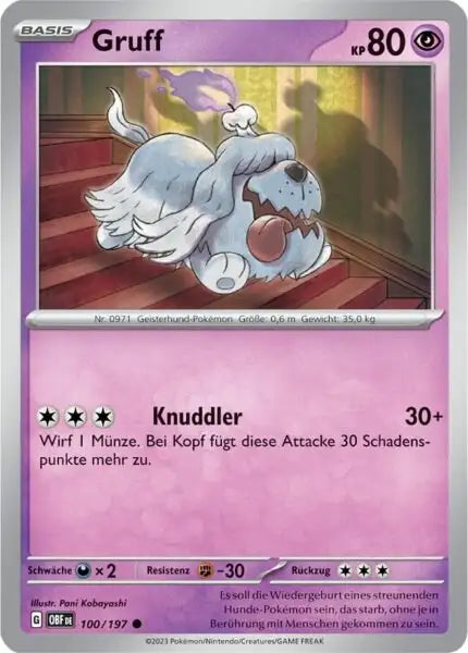Gruff 100/197 – Pokémon Obsidianflammen Karte