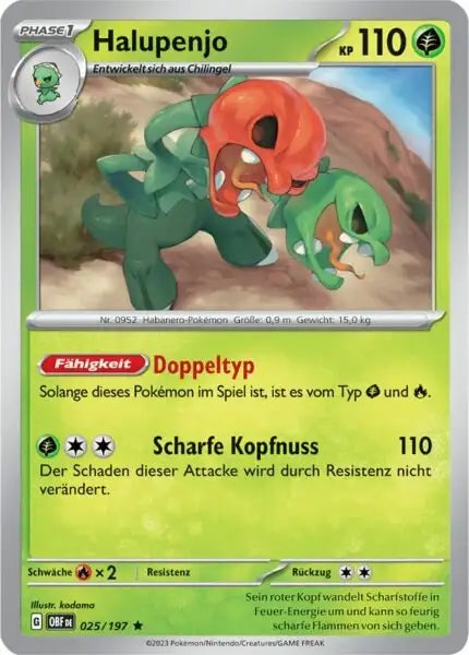 Halupenjo 025/197 – Pokémon Obsidianflammen Karte