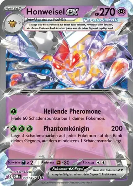 Honweisel ex 096/197 – Pokémon Obsidianflammen Karte