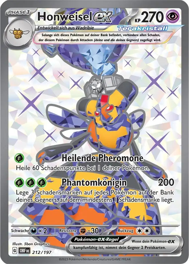 Honweisel ex 212/197 – Pokémon Obsidianflammen Karte