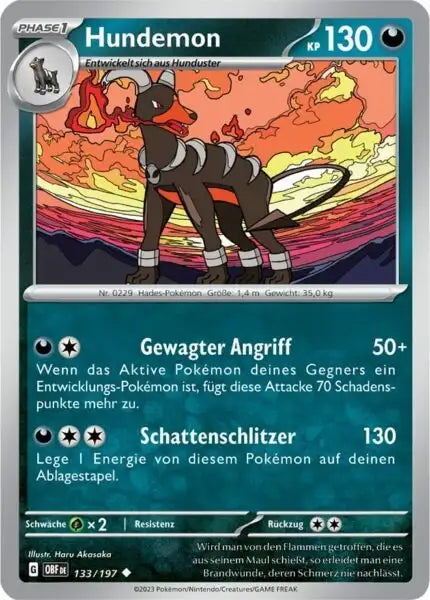 Hundemon 133/197 – Pokémon Obsidianflammen Karte