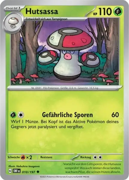 Hustassa 010/197 – Pokémon Obsidianflammen Karte