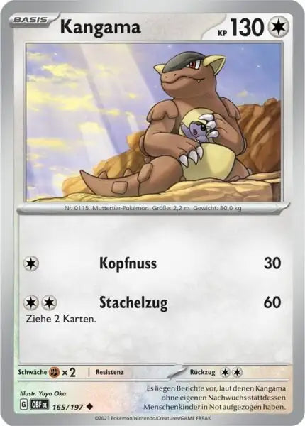 Kangama 165/197 – Pokémon Obsidianflammen Karte