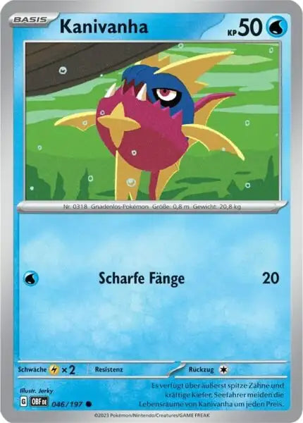 Kanivanha 046/197 – Pokémon Obsidianflammen Karte