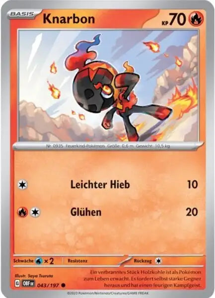 Knarbon 043/197 – Pokémon Obsidianflammen Karte